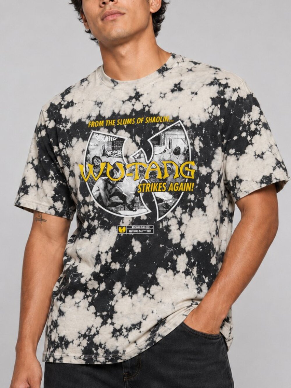 NEW Wu-Tang Clan Strikes Again Bleach Tie-Dye T-Shirt Rap Hip-Hop Size M NWT
